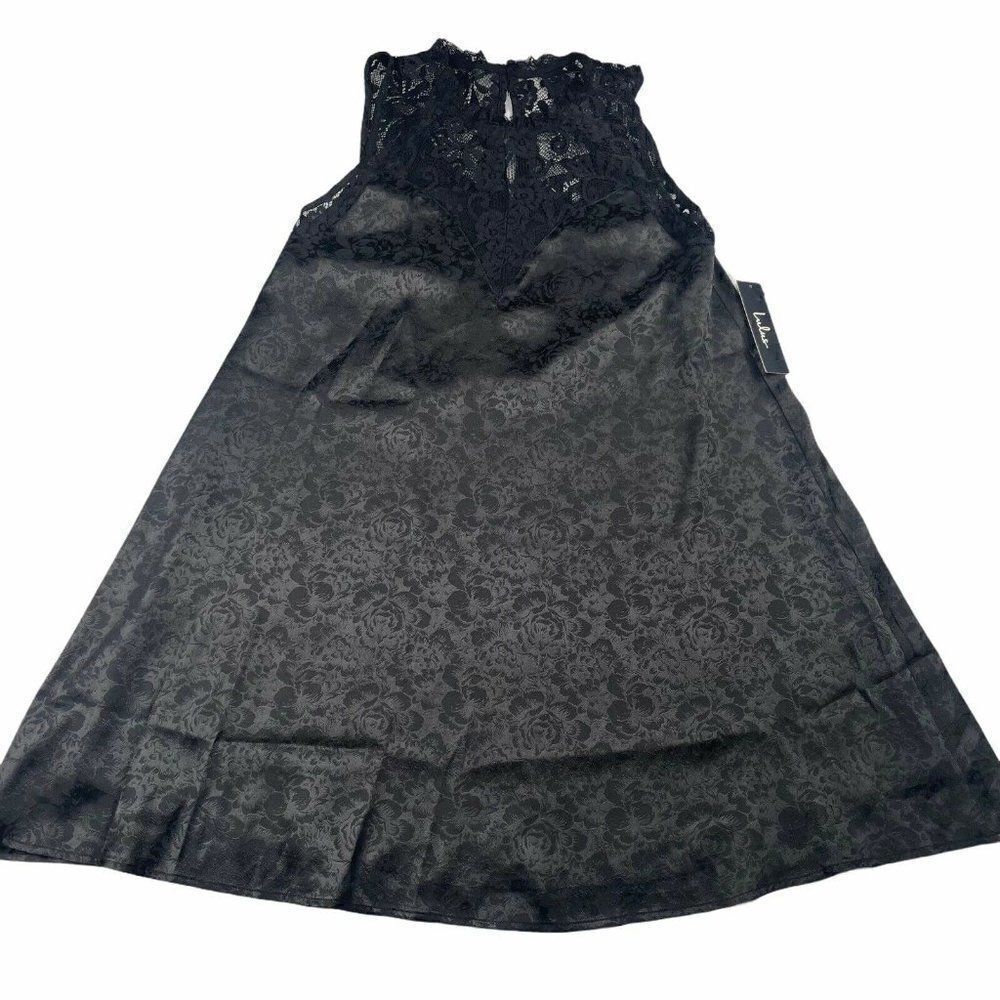 Lulus Evidently In Love Floral Satin Swing Dress NEW - Picture 2 of 7